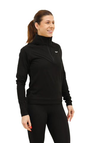 CAMA Naisten Half zip pitkähihainen, harmaa