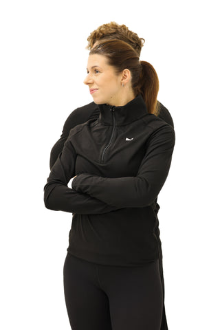 CAMA Naisten Half zip pitkähihainen, harmaa